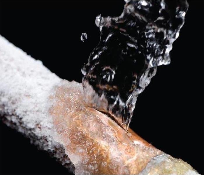 Frozen burst pipe